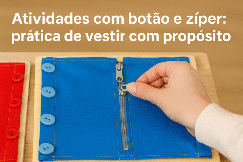 Atividades com botão e zíper