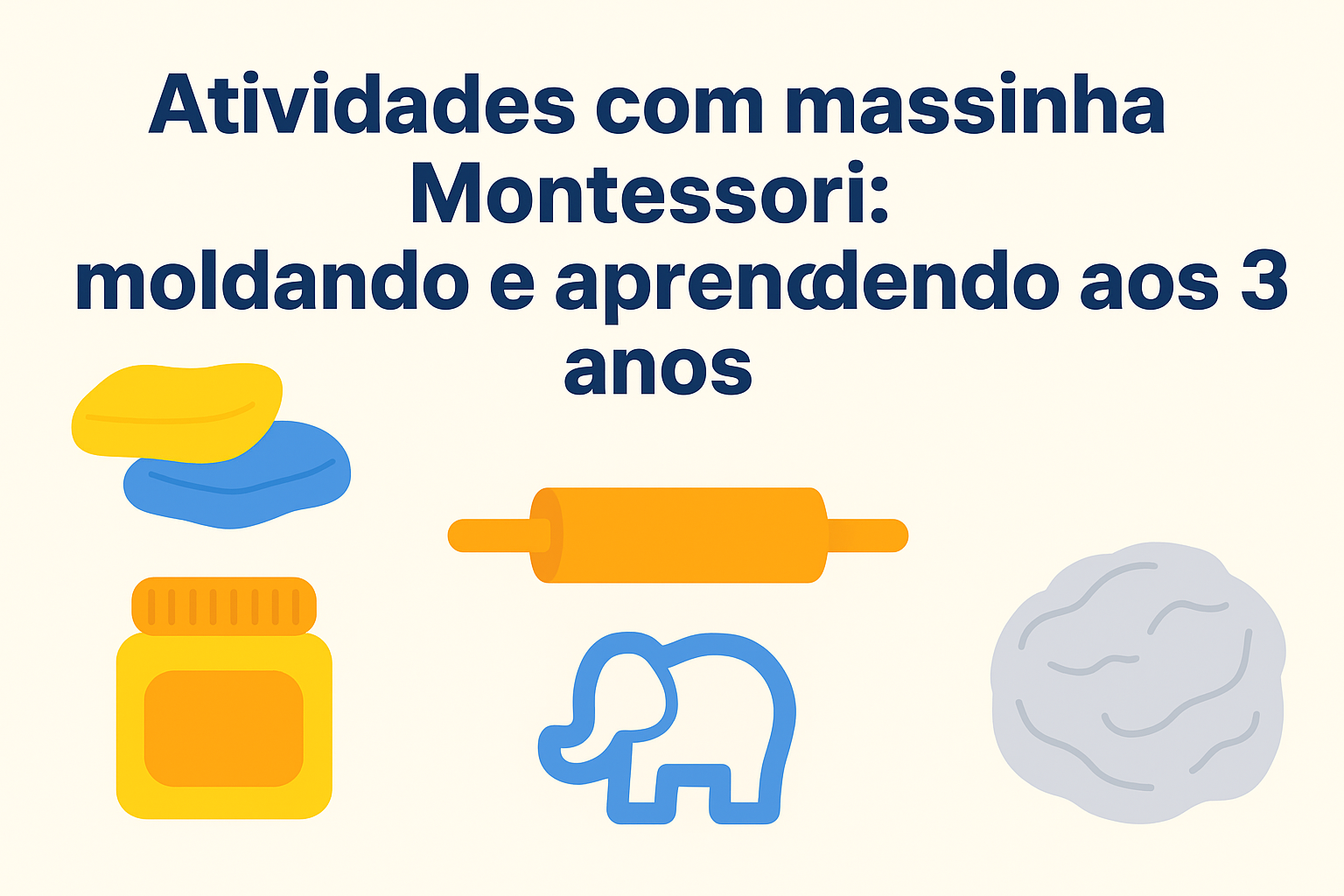 Atividades com massinha Montessori