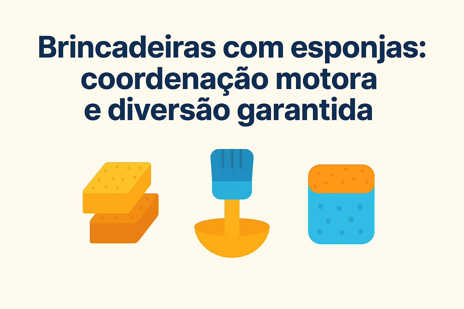Brincadeiras com esponjas